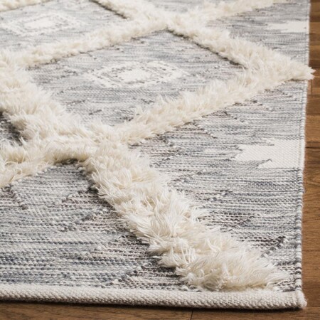 Safavieh Hand Woven 8 x 10 ft. Kenya Contemporary Rug, Grey & Ivory - Rectangle KNY455F-8